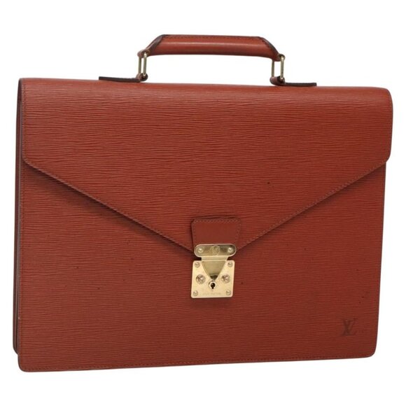 LOUIS VUITTON Epi Serviette Ambassador Business Bag Brown - Picture 2 of 15